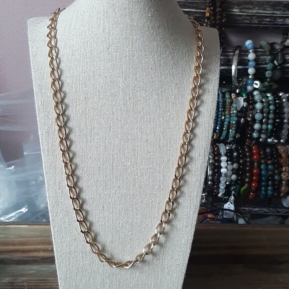 Sundance Heavy Gold Link Chain Necklace 30" - Picture 1 of 8